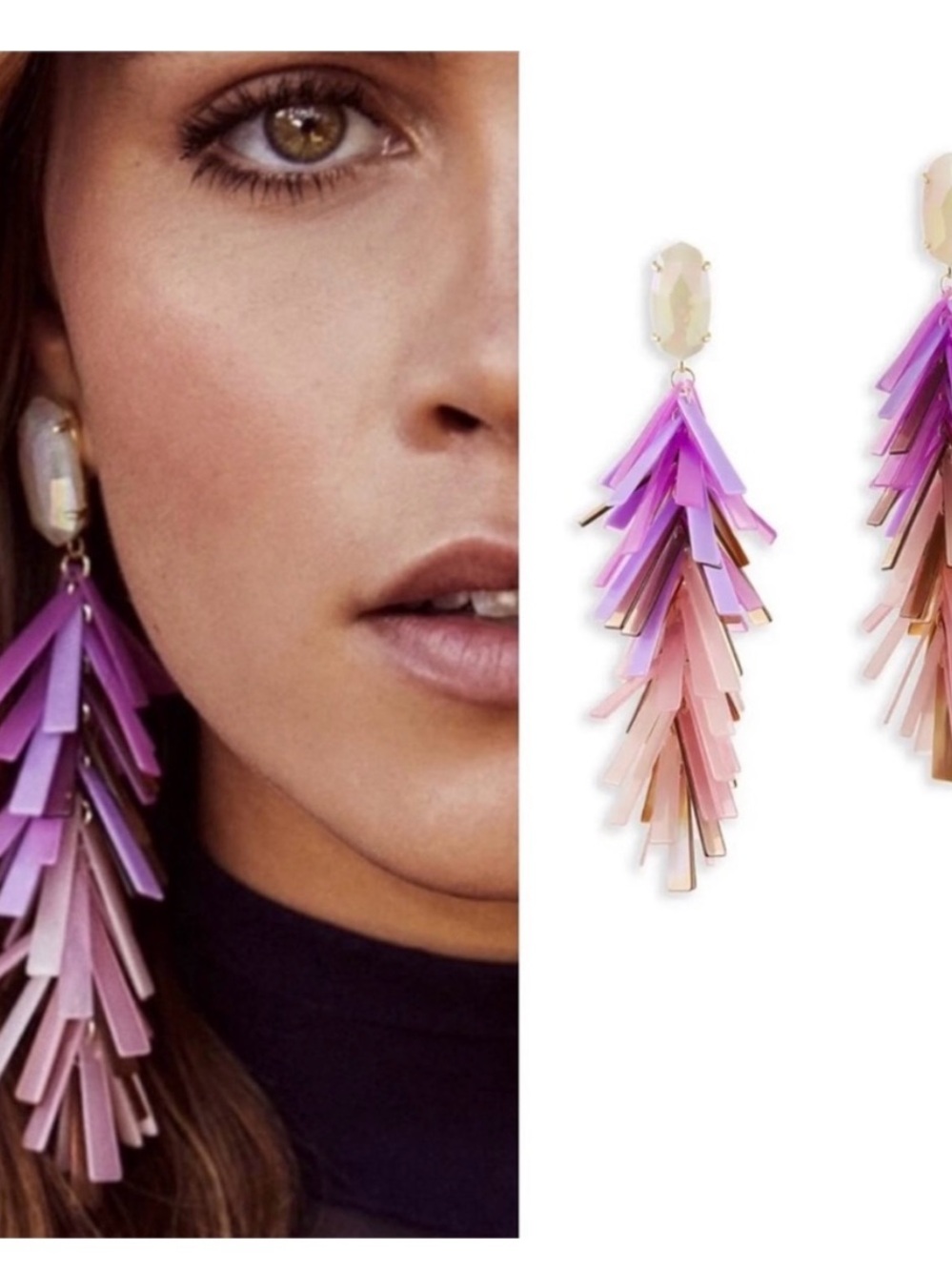 Retired Kendra Scott justyne earrings pink